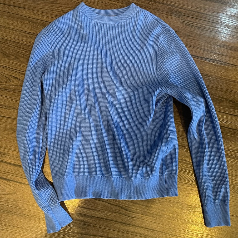 Jeff Clothing Pine Waffle Sweater in Blue